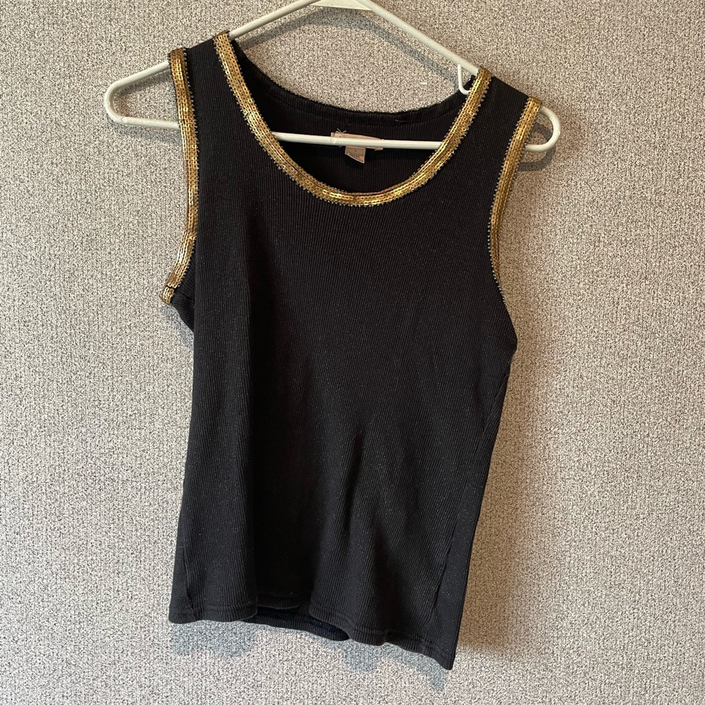 Cha Cha Vente‎ Black Fitted Sleeveless Tank Top